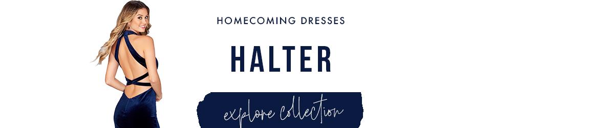 halter homecoming dresses