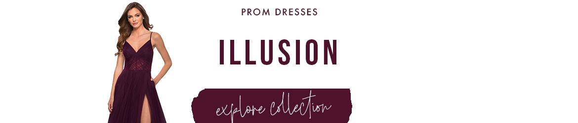 Picture of: Illusion Prom Dresses