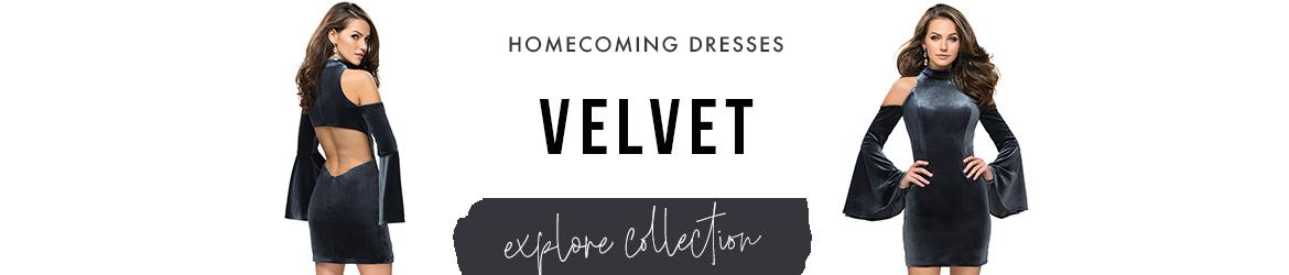 velvet homecoming dresses