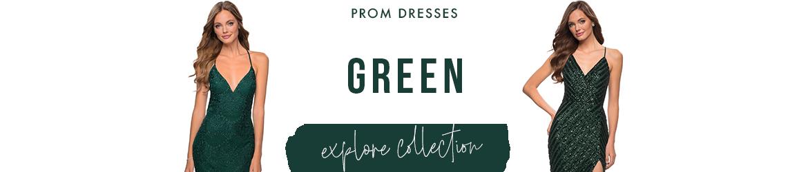 Green Prom Dresses and Emerald Prom Gowns