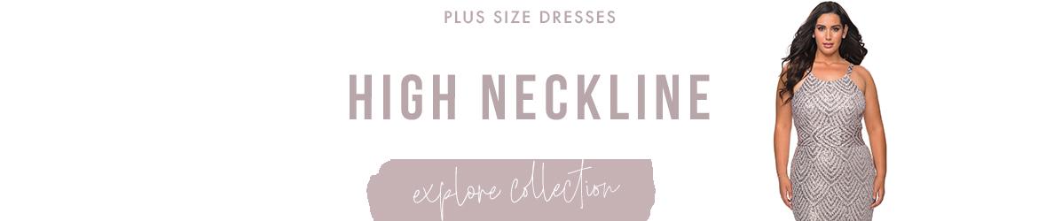 High Neckline Plus Size Dresses