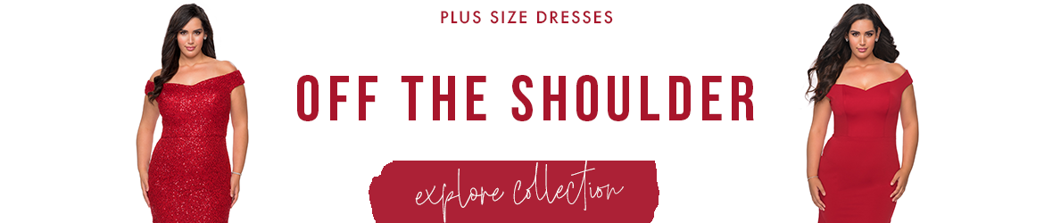 Picture of: Off the Shoulder Plus Size Dresses