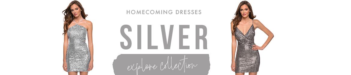 Silver homecoming dresses