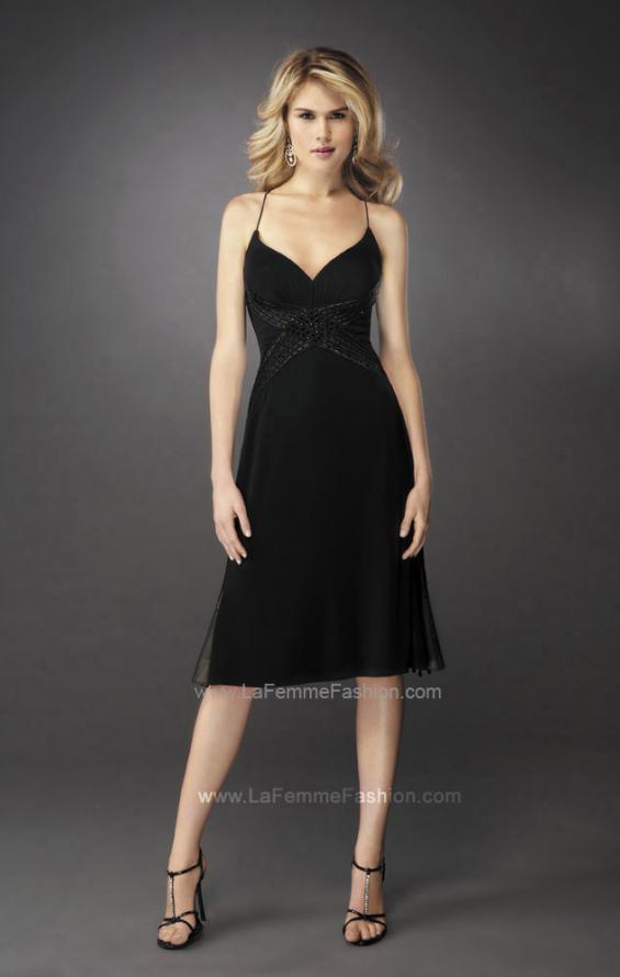 Picture of: Embellished Prom Dress with A-line Skirt and Open Back in Black, Style: 12721, Main Picture