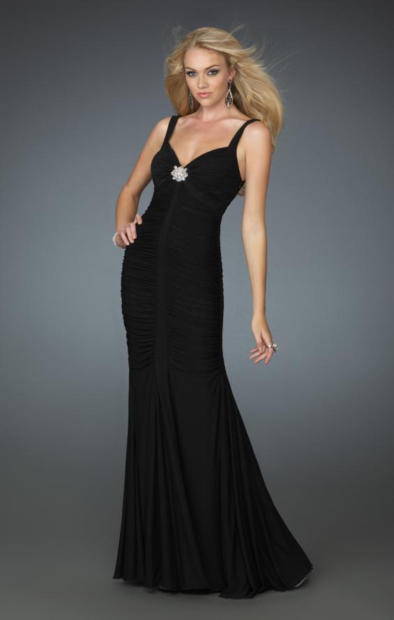 Picture of: Form Fitting Prom Gown with Sweetheart Neckline in Black, Style: 14555, Main Picture