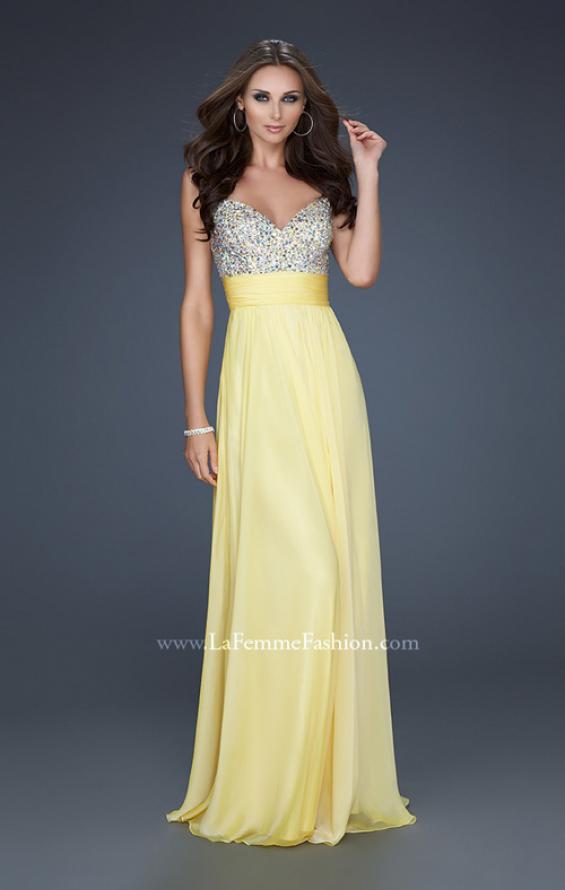 Picture of: Jewel Encrusted Prom Gown with A-line Skirt in Nude, Style: 16802, Detail Picture 13