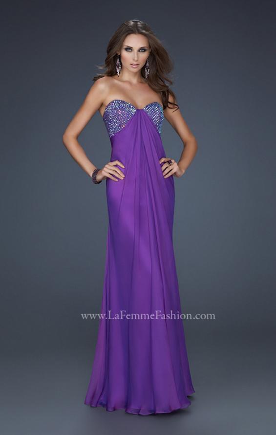 Picture of: Sweetheart Neckline Prom Dress with Beaded Detail in Purple, Style: 17114, Detail Picture 1