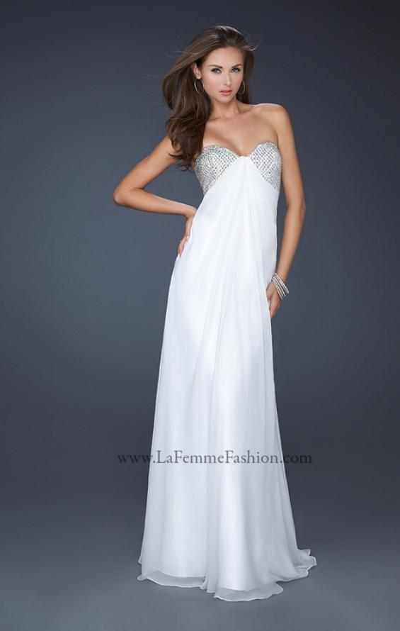 Picture of: Sweetheart Neckline Prom Dress with Beaded Detail in White, Style: 17114, Detail Picture 3