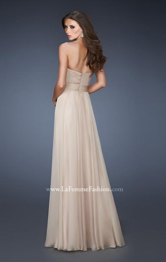 Picture of: Sweetheart Chiffon Prom Dress with Multi Colored Stones in Nude, Style: 18551, Back Picture