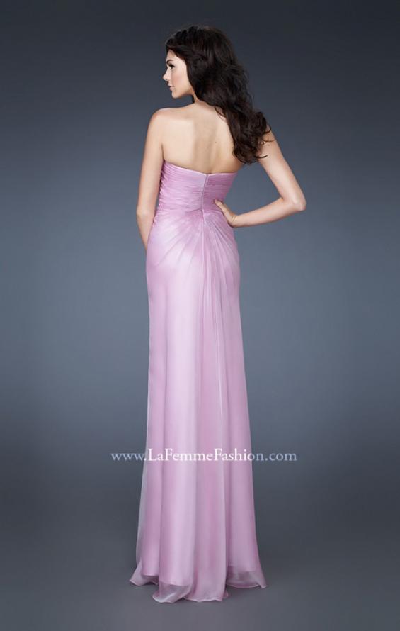 Picture of: Strapless Sweetheart Neckline Dress with Back Pleating in Purple, Style: 18571, Back Picture