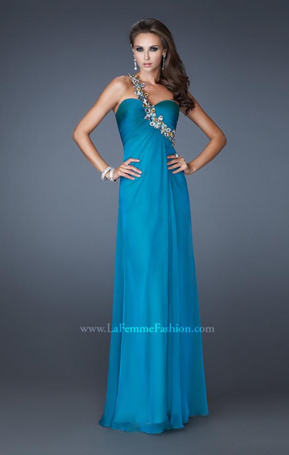 Picture of: Sweetheart Neckline Prom Dress with Multi Colored Stones in Blue, Style: 18673, Detail Picture 3
