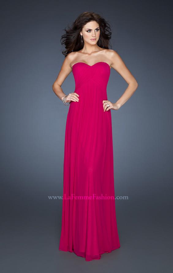 Picture of: Empire Waist Dress with Criss Cross Sweetheart Neckline in Pink, Style: 18752, Main Picture