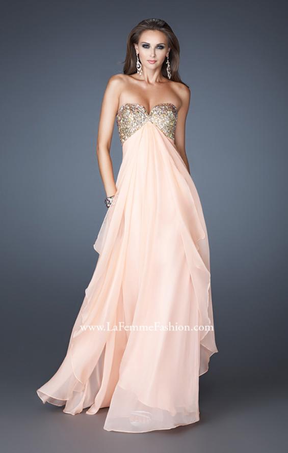 Picture of: Flirty Prom Dress with Sequins and Rhinestone Detail in Pink, Style: 18774, Detail Picture 2