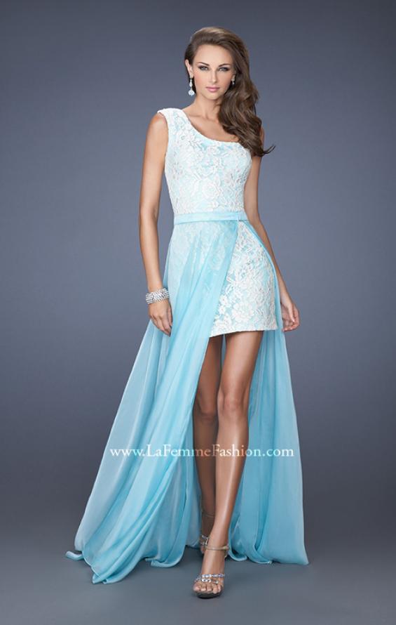 Picture of: One Shoulder Prom Dress with Detachable Skirt in Blue, Style: 19700, Main Picture