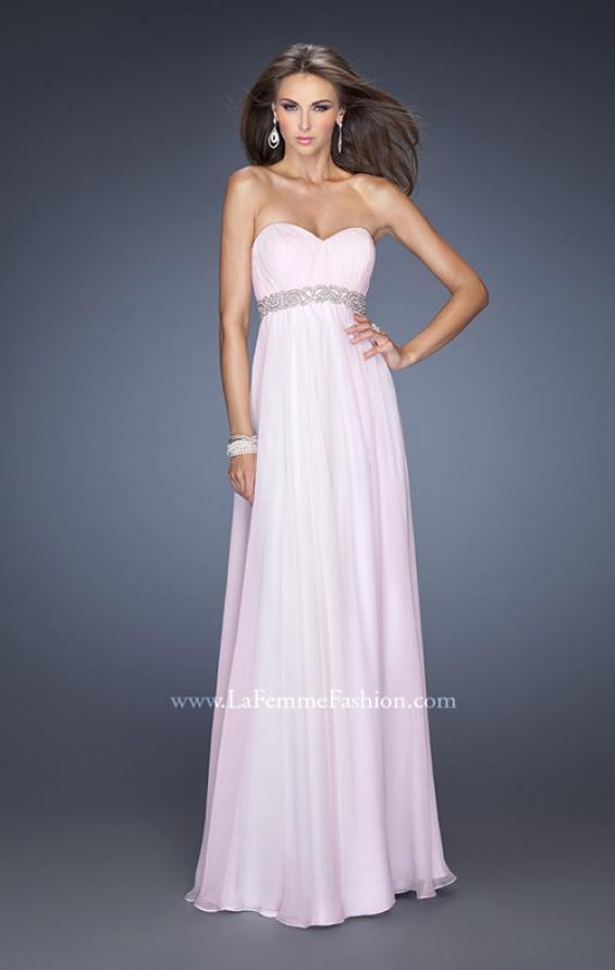Picture of: Ling Empire Waist Prom Dress with Pleated Bodice in Pink, Style: 19996, Detail Picture 1