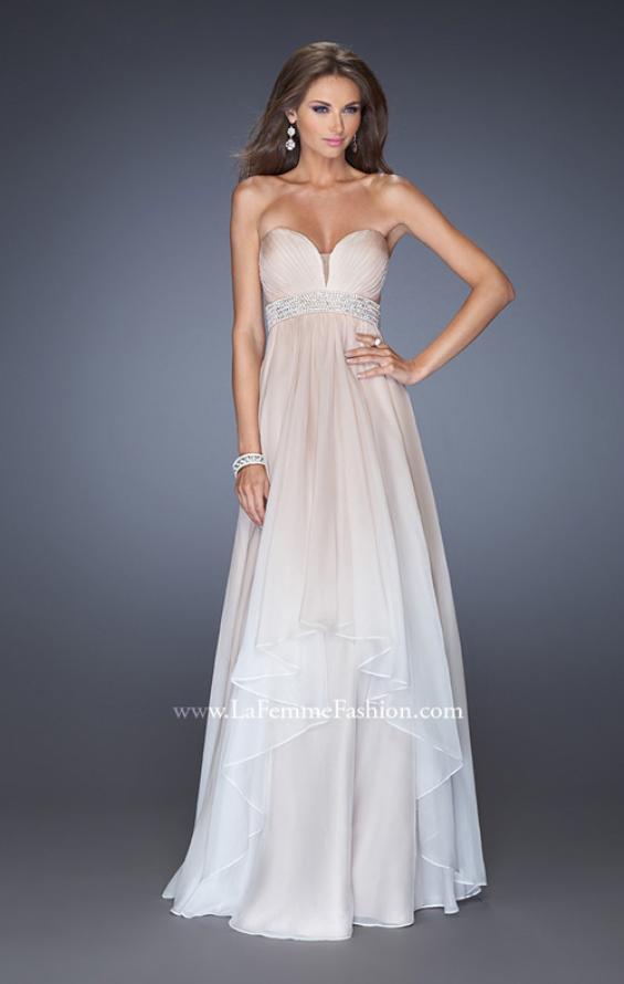 Picture of: Ombre Dyed Long Prom Gown with Plunging Neckline, Style: 20005, Detail Picture 2
