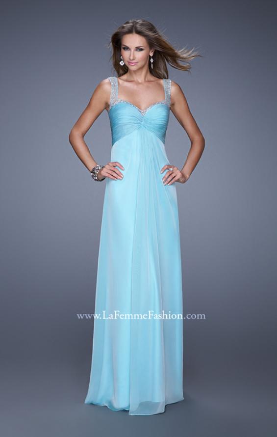Picture of: Sweetheart Chiffon Prom Dress with Embellishments in Blue, Style: 20678, Detail Picture 1