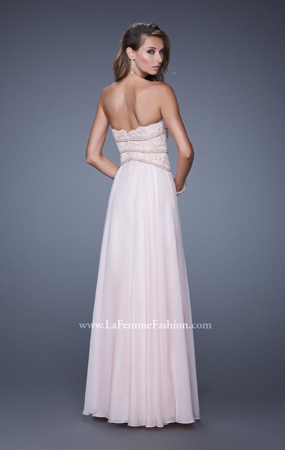 Picture of: Embellished Strapless Gown with Sweetheart Neck in Pink, Style: 20743, Back Picture