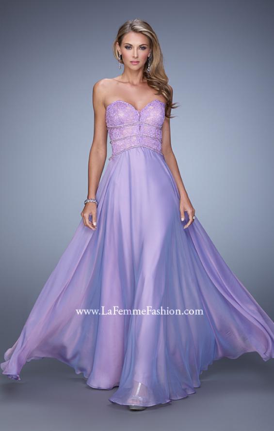 Picture of: Embellished Strapless Gown with Sweetheart Neck in Purple, Style: 20743, Detail Picture 2