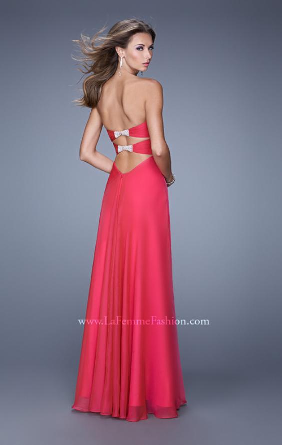 Picture of: Sweetheart Neckline Prom Dress with Crisscross Bodice in Red, Style: 21057, Detail Picture 1