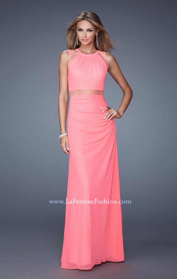 Picture of: Elegant Prom Dress with Sheer Cutouts and Sequins in Pink, Style: 21147, Main Picture