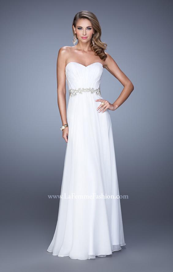 Picture of: Elegant Long Prom Dress with Beaded Embroidery in White, Style: 21177, Detail Picture 3