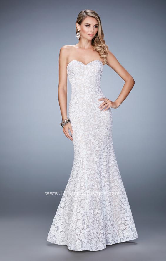 Picture of: Long Mermaid Prom Gown with Sweetheart Neckline in White, Style: 22511, Detail Picture 2