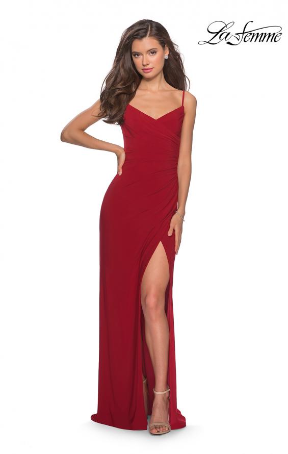 Picture of: Long Sequined Dress with Sweetheart Neckline in Deep Red, Style: 27879, Detail Picture 5
