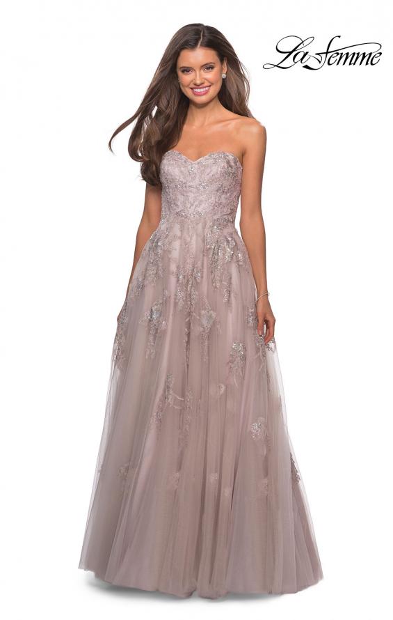 Picture of: Ball Gown Prom Dress with Sequin Details in Dusty Pink, Style: 27667, Main Picture