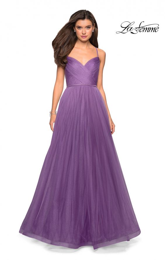 Picture of: Simple Tulle Prom Dress with Sweetheart Neckline in Lavender, Style: 27535, Detail Picture 4