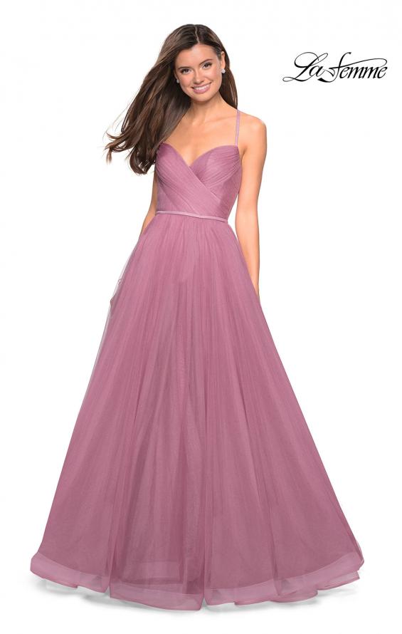 Picture of: Simple Tulle Prom Dress with Sweetheart Neckline in Mauve, Style: 27535, Detail Picture 2