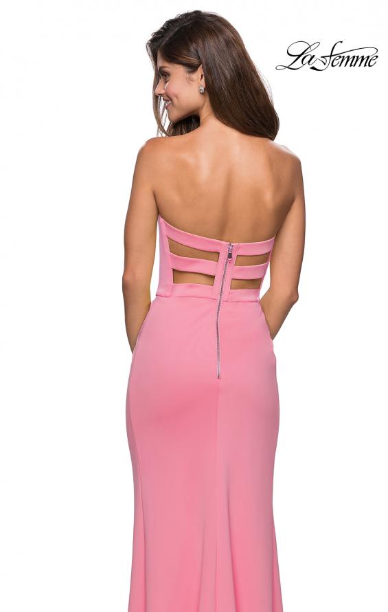 Picture of: Pink Strapless Prom Dress with Cut Out Back and Slit in Millennial Pink, Style: 27335, Main Picture