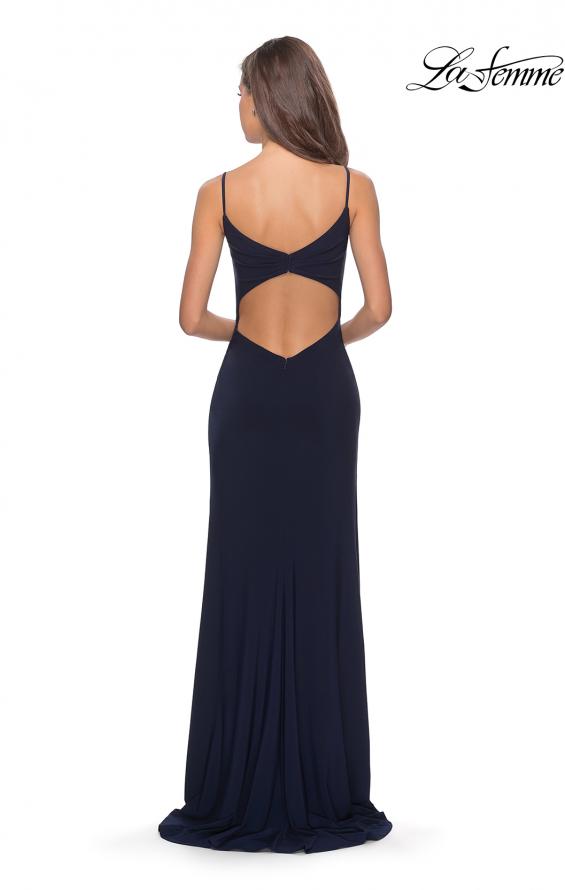 Picture of: Long Sequined Dress with Sweetheart Neckline in Navy, Style: 27879, Detail Picture 2