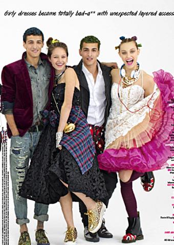 La Femme Style 19160 (right) in Seventeen Magazine Prom 2014 Edition