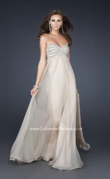 Picture of: Strapless Chiffon Dress with Sweetheart Neckline in Nude, Style: 17474, Main Picture
