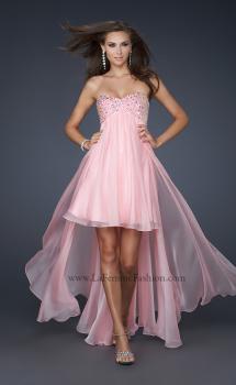 Picture of: Long Strapless Prom Gown with Beaded Bust in Pink, Style: 17502, Main Picture