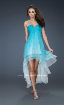 Picture of: Strapless Ombre Prom Dress with High Low Hemline in Blue
, Style: 18049, Main Picture