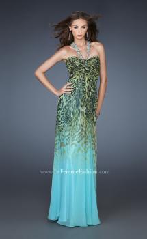 Picture of: Chiffon Dress with Ombre Animal Print and Strappy Back in Print, Style: 18436, Main Picture