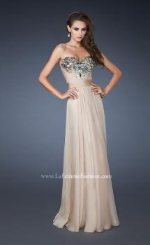 Picture of: Sweetheart Chiffon Prom Dress with Multi Colored Stones in Nude, Style: 18551, Main Picture