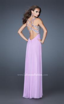 Picture of: Chiffon Prom Dress with Cut Out Back and Beading in Purple, Style: 18841, Main Picture
