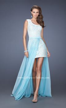 Picture of: One Shoulder Prom Dress with Detachable Skirt in Blue, Style: 19700, Main Picture