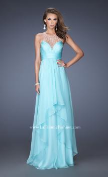 Picture of: Sweetheart Chiffon Gown with Tiered Layer Skirt in Blue, Style: 20060, Main Picture