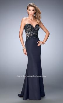 Picture of: Sweetheart Neckline Prom Dress with Train in Blue, Style: 22774, Main Picture