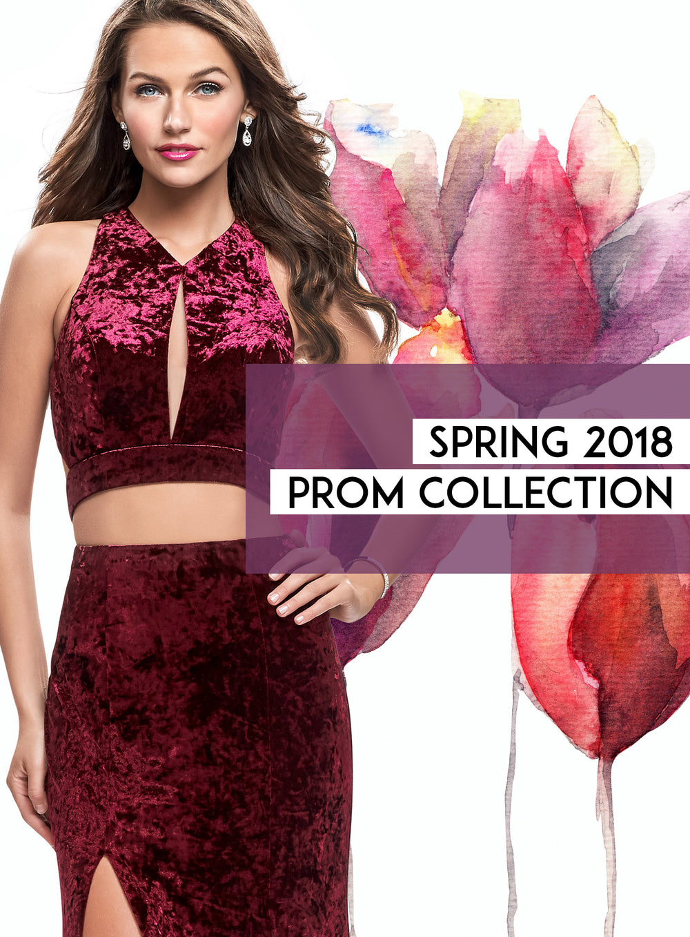 Wine Prom Dress in Velvet La Femme Gown