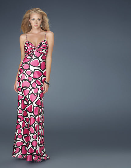Picture of: Printed Prom Dress with Ruched Sweetheart Neckline in Multi, Style: 14221, Main Picture