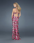 Picture of: Printed Prom Dress with Ruched Sweetheart Neckline in Multi, Style: 14221, Back Picture