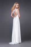 Picture of: One Shoulder Satin Prom Gown with Front Slit in White, Style: 14277, Main Picture