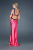 Picture of: Long Gown with Sweetheart Neckline and Open Back in Pink, Style: 14425, Back Picture