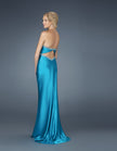 Picture of: Strapless Prom Dress with Beaded Neckline in Blue, Style: 14574, Back Picture