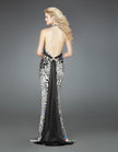 Picture of: Long Printed Halter Prom Dress with Train in Multi, Style: 14587, Back Picture